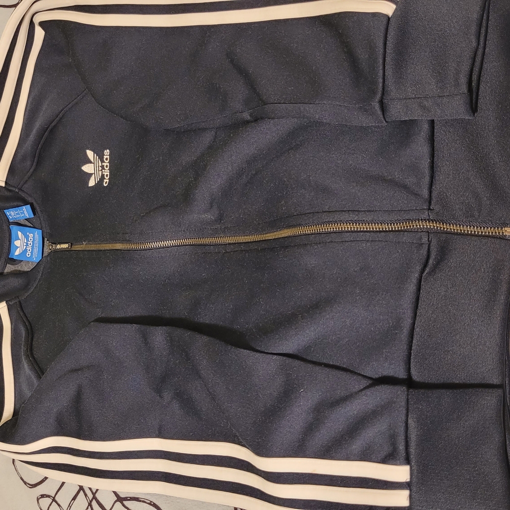 Adidas Black and White Track Jacket